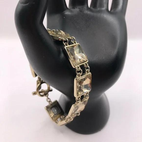 The Limited Gold-Tone & Faceted Crystal Bracelet - Picture 3 of 8